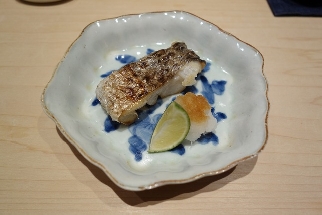 Salt-grilled largehead hairtail (Tachiuo no shioyaki )
