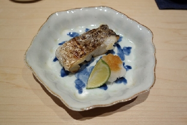 Salt-grilled largehead hairtail (Tachiuo no shioyaki )